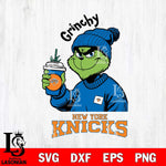 New York Knicks Grinchy Bougie Christmas Cut Files Cricut, Svg Dxf Eps Png file , Silhouette