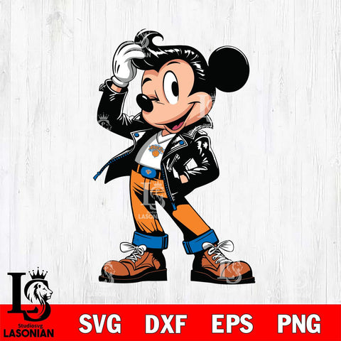 New York Knicks Handsome Mickey Mouse Svg Eps Dxf Png File, Digital Download, Instant Download