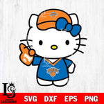 New York Knicks Hello Kitty basketball 2 Svg Eps Dxf Png File, Digital Download, Instant Download