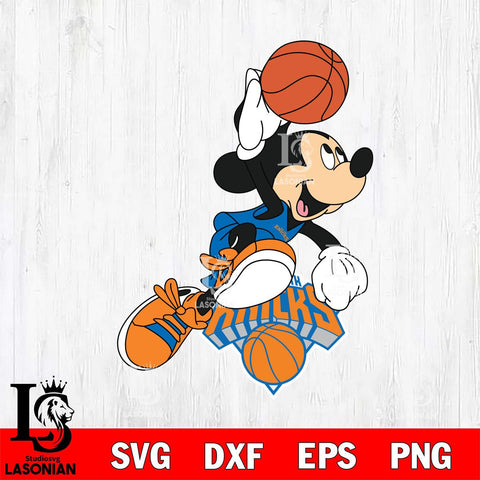 New York Knicks Mickey Minne 8 Nba Svg Eps Dxf Png File, NBA svg, Digital Download, Instant Download