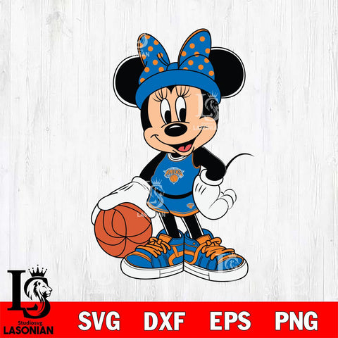 New York Knicks Mickey Minne Nba Svg Eps Dxf Png File, NBA svg, Digital Download, Instant Download