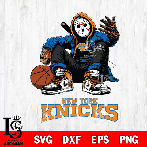 New York Knicks NBA Jason Voorhees Halloween SVG Svg Eps Dxf Png File, Digital Download, Instant Download