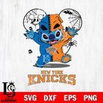 New York Knicks Stitch Horror Halloween 2 Svg Eps Dxf Png File, Digital Download, Instant Download