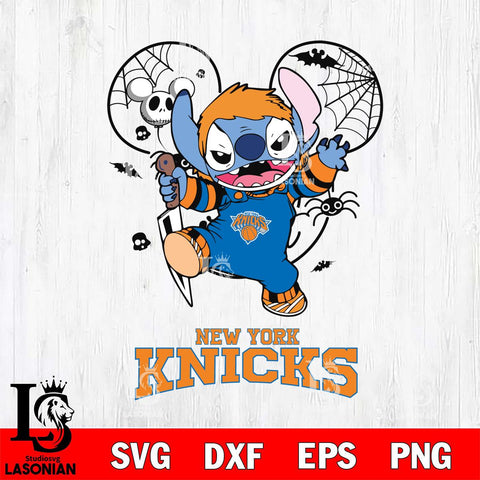 New York Knicks Stitch Michael Halloween Svg Eps Dxf Png File, Digital Download, Instant Download