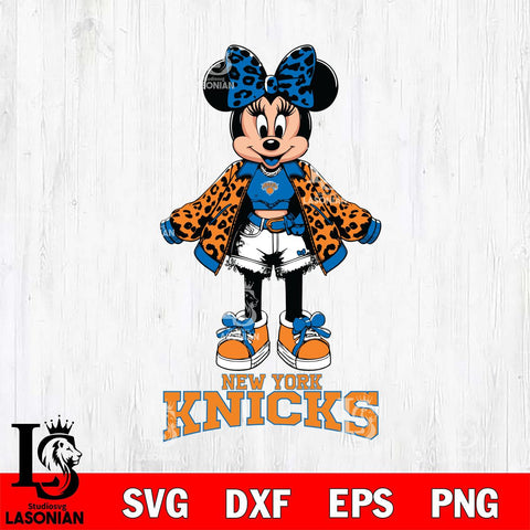 New York Knicks Style Minnie Disney Svg Eps Dxf Png File, Digital Download, Instant Download