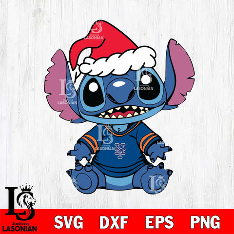 New York Mets Baby Stitch Christmas SVG DXF EPS PNG file, Cut file cricut, Instant Download