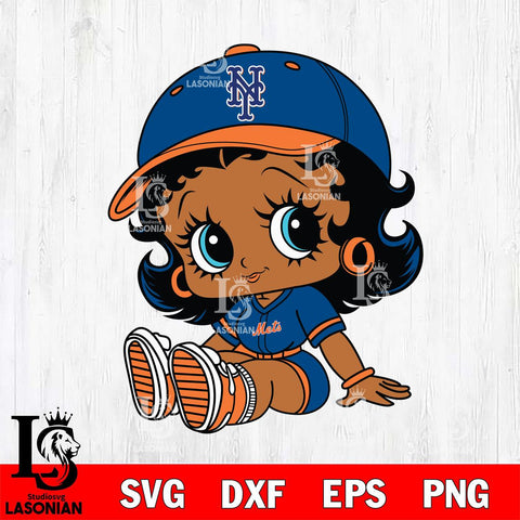 New York Mets Betty Boop MLB 5 Svg Eps Dxf Png File,Bundle MLB svg, Digital Download, Instant Download