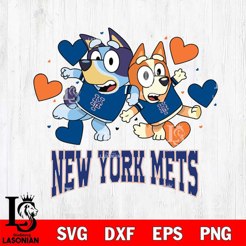 New York Mets Bluey & Bingo 10 Svg Eps Dxf Png File, MLB svg, Digital Download, Instant Download