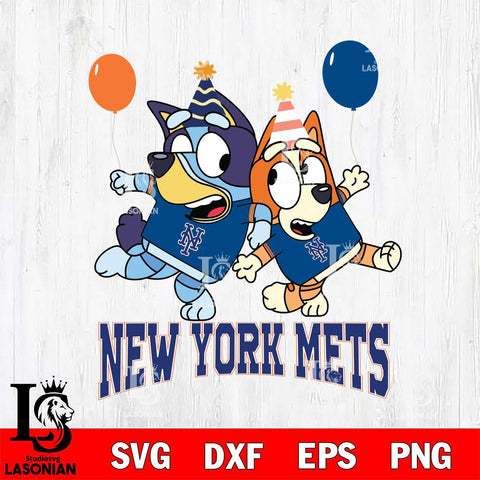 New York Mets Bluey & Bingo 11 Svg Eps Dxf Png File, MLB svg, Digital Download, Instant Download