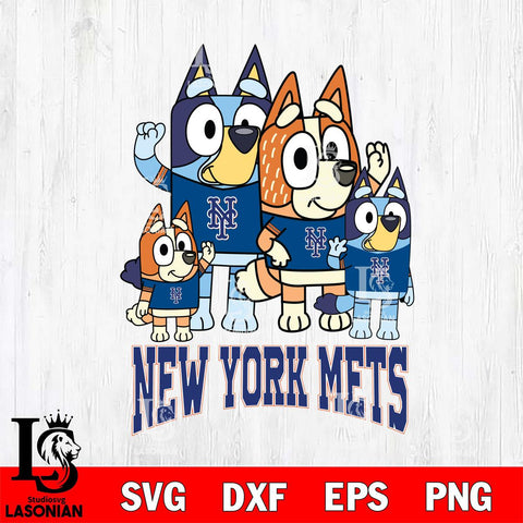 New York Mets Bluey & Bingo 14 Svg Eps Dxf Png File, MLB svg, Digital Download, Instant Download