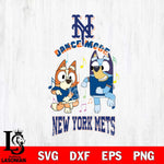 New York Mets Bluey Bingo Svg Eps Dxf Png File, MLB svg, Digital Download, Instant Download