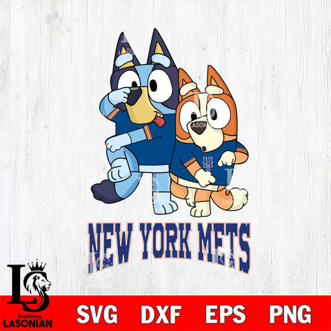 New York Mets Bluey & Bingo 18 Svg Eps Dxf Png File, MLB svg, Digital Download, Instant Download