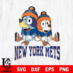 New York Mets Bluey & Bingo 8 Svg Eps Dxf Png File, MLB svg, Digital Download, Instant Download