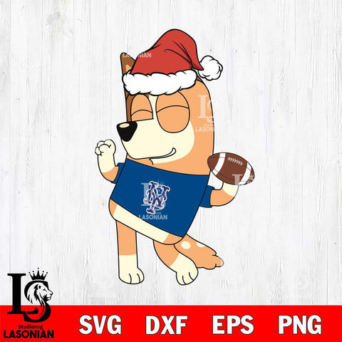 New York Mets Bluey Chilli Christmas Svg Eps Dxf Png File, Digital Download, Instant Download