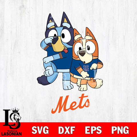 New York Mets Bluey Chilli Dance Mode Svg Eps Dxf Png File, Digital Download, Instant Download