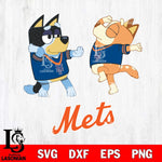 New York Mets Bluey Dance Svg Eps Dxf Png File, Digital Download, Instant Download