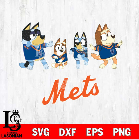 New York Mets Bluey Dance Mode Squats Svg Eps Dxf Png File, Digital Download, Instant Download