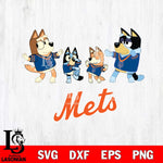 New York Mets Bluey Dance Squats Svg Eps Dxf Png File, Digital Download, Instant Download