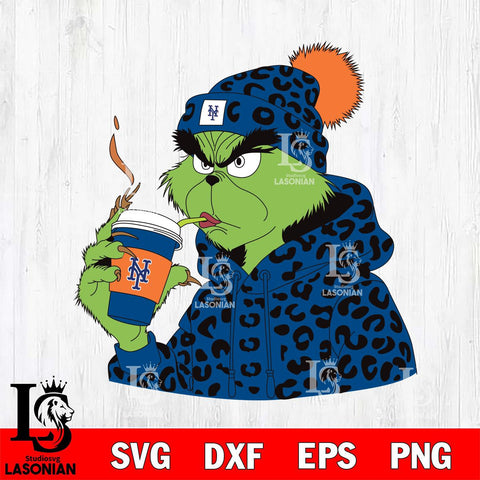 New York Mets Boujee Grinch 8 Svg Eps Dxf Png File, Digital Download, Instant Download