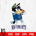 New York Mets Christmas Bluey Bandit Heeler Cricut , Christmas Svg , Bluey svg , Digital Download, dxf eps png pdf file