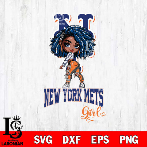 New York Mets Fan Girl Svg Eps Dxf Png File, Digital Download, Instant Download