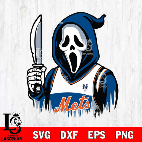 New York Mets Ghostface 6 Svg Eps Dxf Png File, Digital Download, Instant Download