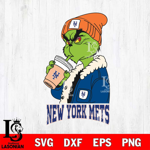 New York Mets Grinch Bougie Football Svg Eps Dxf Png File, Digital Download, Instant Download