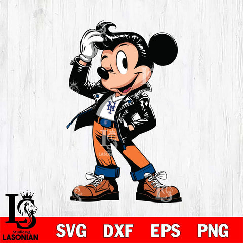 New York Mets Handsome Mickey Mouse Svg Eps Dxf Png File, Digital Download, Instant Download