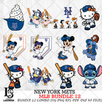 New York Mets MLB Bundle 12 Svg Eps Dxf Png File, Digital Download, Instant Download