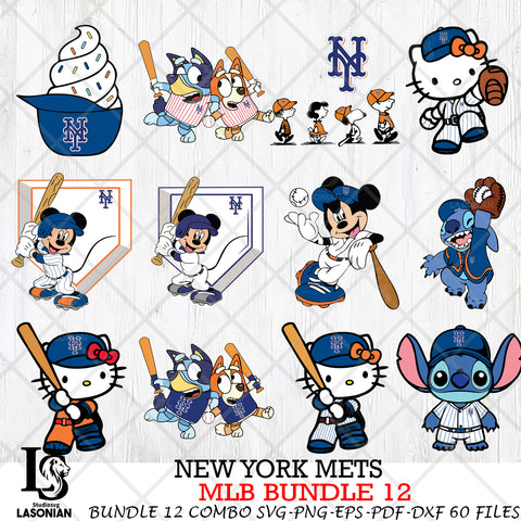 New York Mets MLB Bundle 12 Svg Eps Dxf Png File, Digital Download, Instant Download