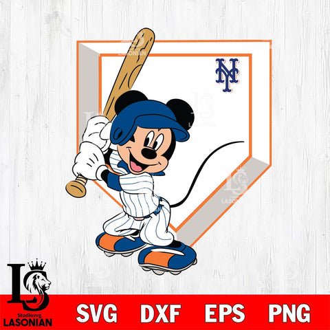 New York Mets Mickey 3 Svg Eps Dxf Png File, Digital Download, Instant Download