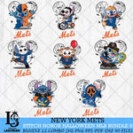 New York Mets Stitch Halloween Bundle MLB Svg Eps Dxf Png File, Digital Download, Instant Download