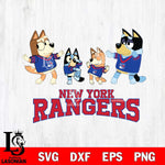 New York Rangers Bluey Dance Squats Svg Eps Dxf Png File, Digital Download, Instant Download