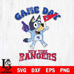 New York Rangers Bluey Game Day Svg Eps Dxf Png File, Digital Download, Instant Download