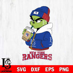 New York Rangers Grinch Bougie Christmas Cut Files, Cricut,Christmas Svg Dxf Eps Png file , Digital Download