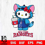 New York Rangers Hello Kitty Stitch Svg Eps Dxf Png File, NHL svg, Digital Download, Instant Download