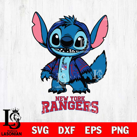 New York Rangers Stitch Halloween Svg Eps Dxf Png File, NHL svg, Digital Download, Instant Download