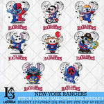 New York Rangers Stitch Halloween Bundle 8 SVG Svg Eps Dxf Png File, Digital Download, Instant Download