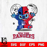 New York Rangers Stitch Horror Halloween 2 Svg Eps Dxf Png File, Digital Download, Instant Download