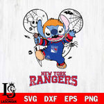 New York Rangers Stitch Michael Halloween Svg Eps Dxf Png File, Digital Download, Instant Download