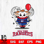 New York Rangers Stitch Pennywise Halloween Svg Eps Dxf Png File, Digital Download, Instant Download