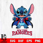 New York Rangers Stitch Vampire halloween Svg Eps Dxf Png File, NHL svg, Digital Download, Instant Download