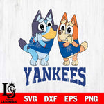 New York Yankees Bluey & Bingo 15 Svg Eps Dxf Png File, MLB svg, Digital Download, Instant Download