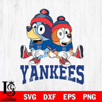 New York Yankees Bluey & Bingo 8 Svg Eps Dxf Png File, MLB svg, Digital Download, Instant Download