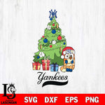 New York Yankees Bluey Chilli Christmas Tree Svg Eps Dxf Png File, Digital Download