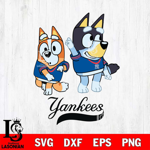 New York Yankees Bluey Chilli Mode Dance Svg Eps Dxf Png File, Digital Download, Instant Download