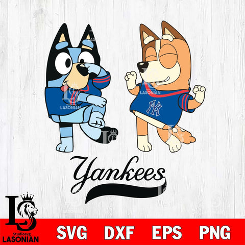 New York Yankees Bluey Chilli Sport Svg Eps Dxf Png File, Digital Download, Instant Download