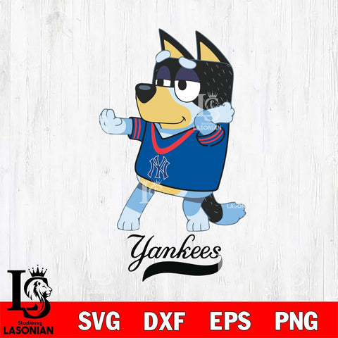 New York Yankees Bluey Dad Dance Svg Eps Dxf Png File, Digital Download, Instant Download