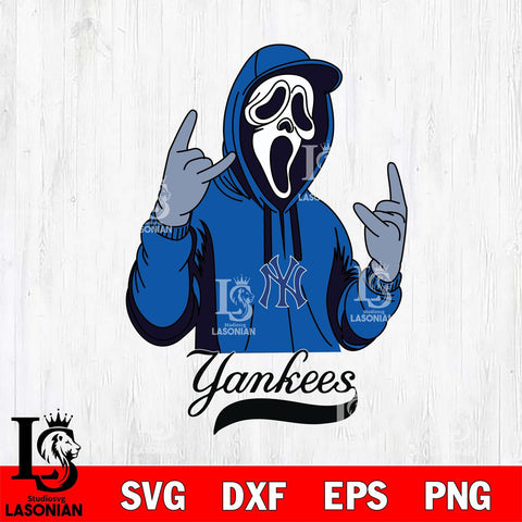 New York Yankees Ghostface Svg Eps Dxf Png File, Digital Download, Instant Download