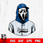 New York Yankees Ghostface 4 Svg Eps Dxf Png File, Digital Download, Instant Download